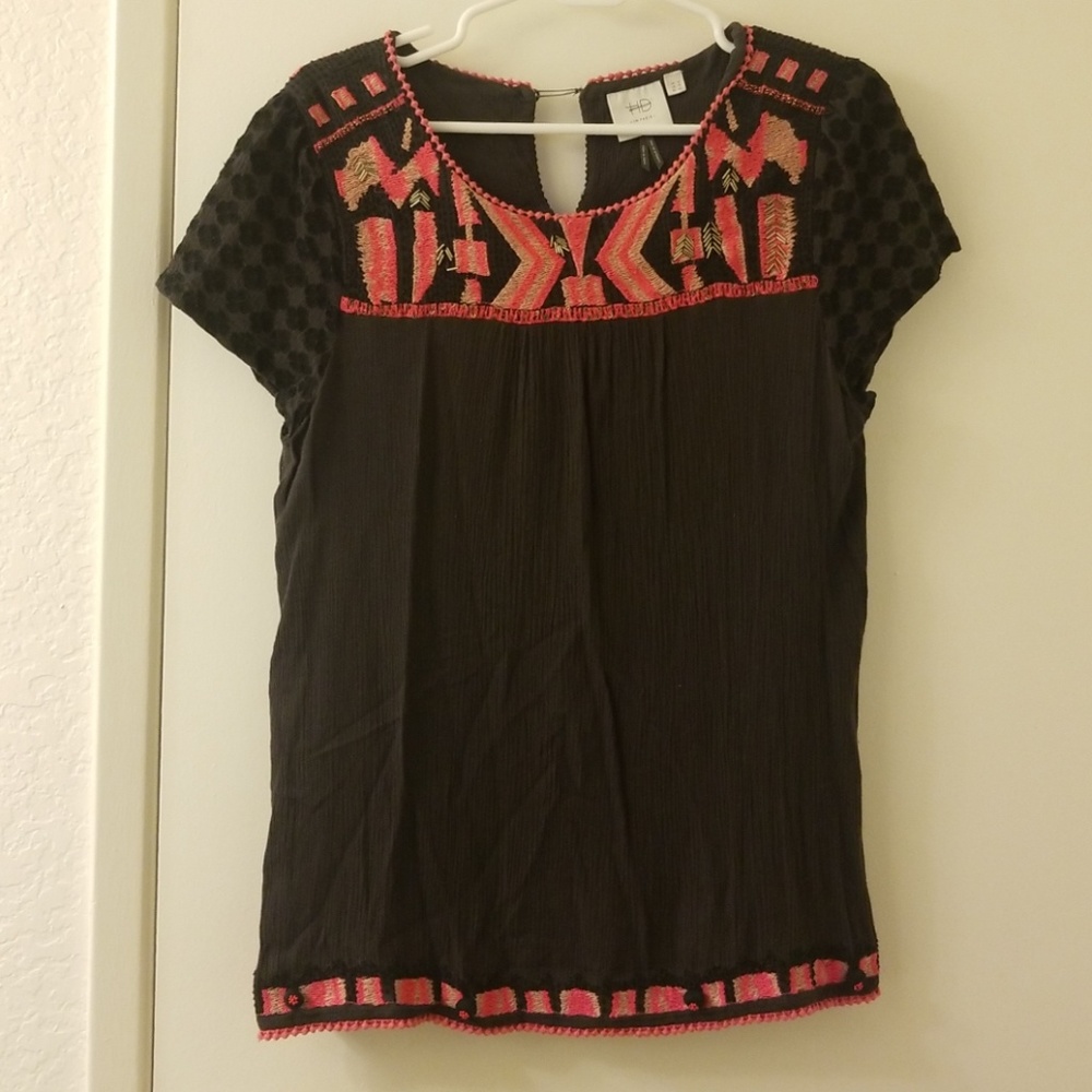 Anthropologie Embroidered Top